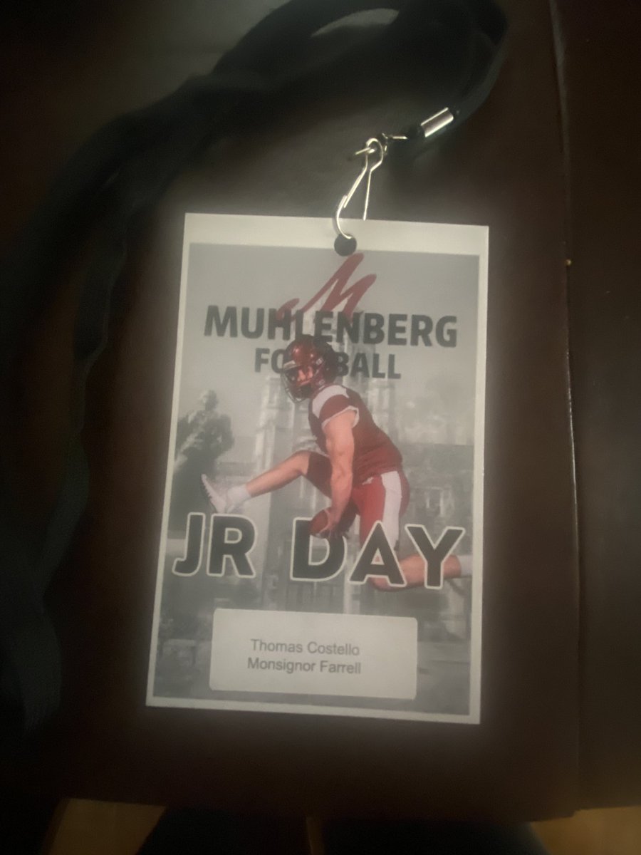 Thomas Costello (@tcos5760) on Twitter photo Had a great time learning about Muhlenberg’s program and culture at junior day today.
Thank you to <a href="/22CoachMoe/">Moe Stallings</a> and the rest of the coaching staff for the great day!
<a href="/Coach_Schmidty/">Robert Schmidt</a> <a href="/CoachParnese66/">Ted Parnese</a> <a href="/MsgrFarrellFB/">Monsignor Farrell Football</a> Had a great time learning about Muhlenberg’s program and culture at junior day today.
Thank you to <a href="/22CoachMoe/">Moe Stallings</a> and the rest of the coaching staff for the great day!
<a href="/Coach_Schmidty/">Robert Schmidt</a> <a href="/CoachParnese66/">Ted Parnese</a> <a href="/MsgrFarrellFB/">Monsignor Farrell Football</a>