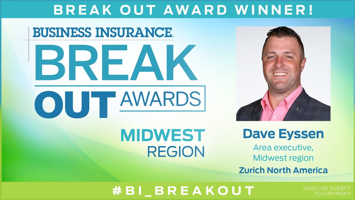 BusInsMagazine's tweet photo. We are thrilled to announce our winner of the 2025 Break Out Awards, Midwest Region:

Congratulations, Dave Eyssen of @Zurich North America!

Register today to join us for an unforgettable celebration honoring all of our outstanding winners: https://t.co/q50l6xDUD6

#BI_BreakOut https://t.co/gPixjhwTZw