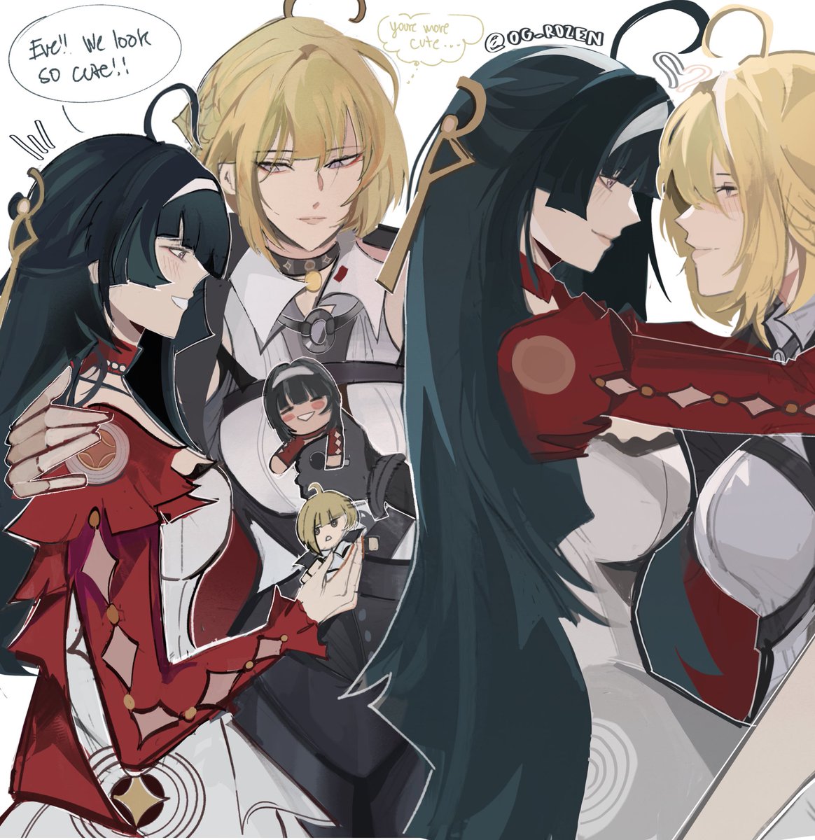 Og_Rozen's tweet image. Your local Idol x bodyguard yuri #astralyn #ZenlessZoneZero