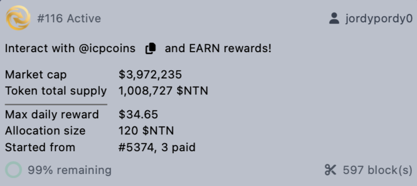 TakeitLikeaMen's tweet photo. 🎪 AND ANOTHER ONE!!! 🎪
I can’t keep up with all these allocations being deployed on @realclownicp! Huge props again to @JordyPordy0 for organizing another allocation! Now I’ve got to dive in and research what the #Neutrinite DAO @ICPCoins has been up to 👀 https://t.co/D9FNUB97jC