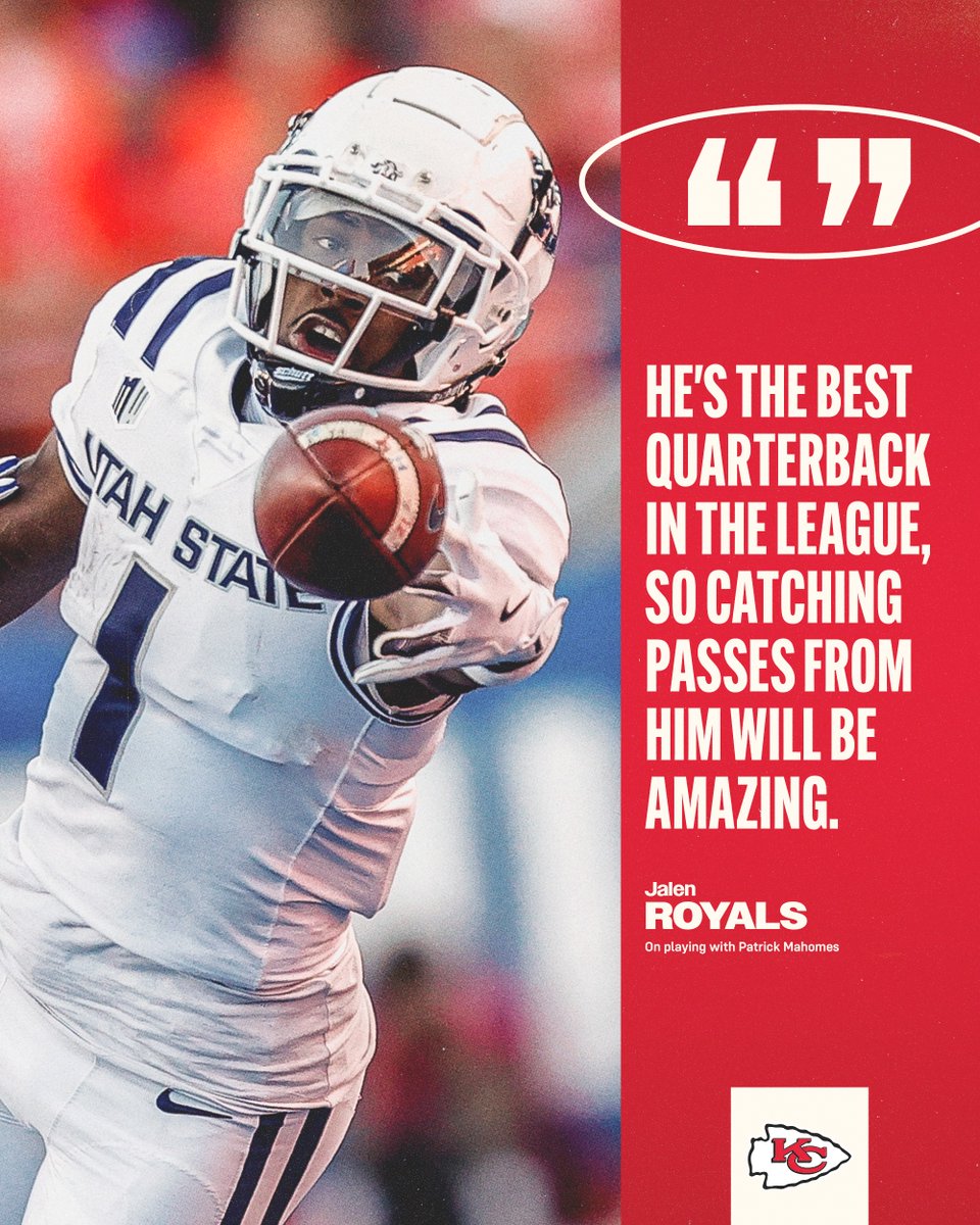 Chiefs's tweet image. No lies detected.

@PatrickMahomes x @RoyalsJalen
