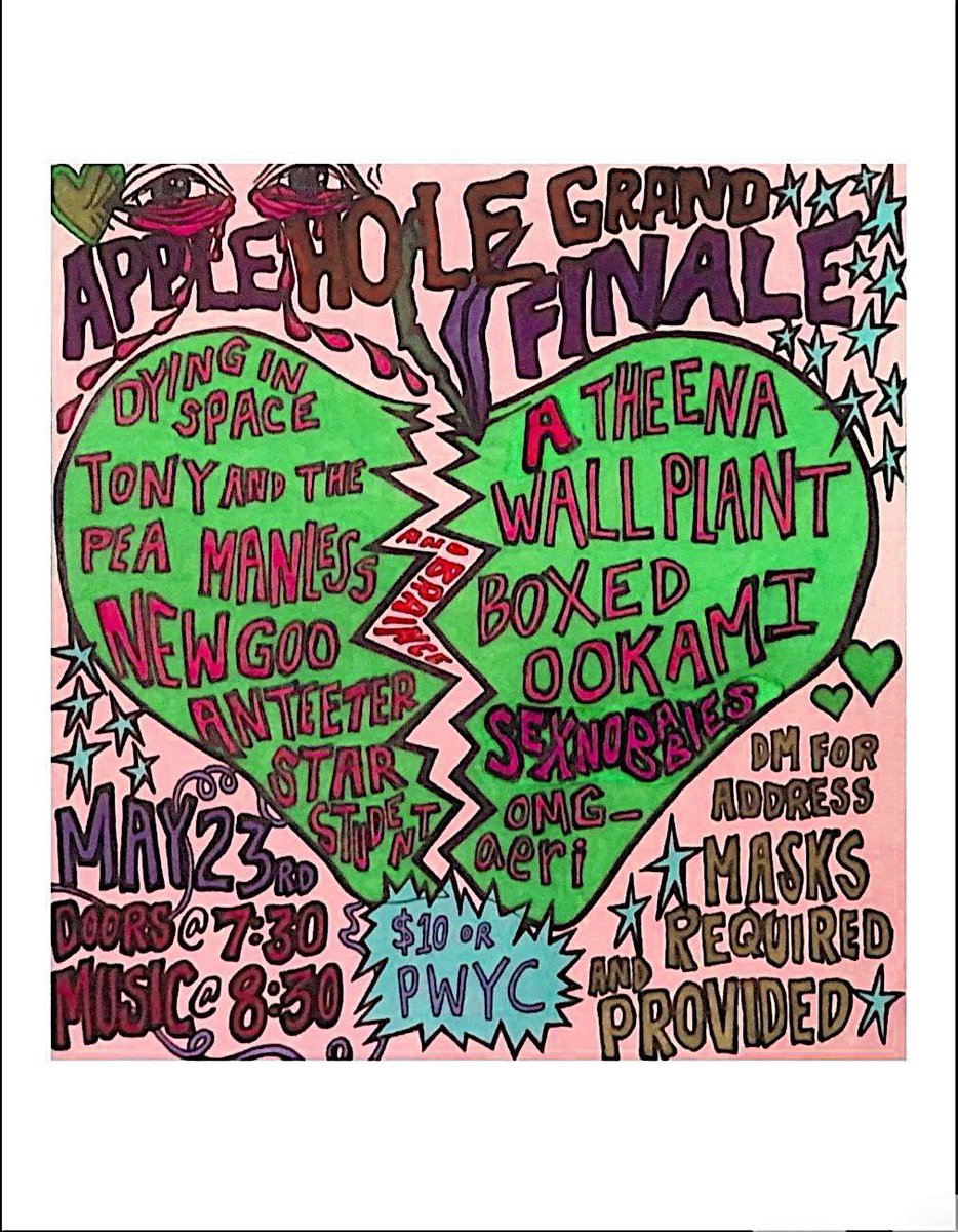 poster variants for our next performance, dm for address
