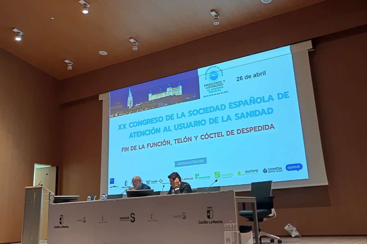Rodrigo Gutiérrez, Presidente de la SEAUS, y José Andrés Santos, Director General de Relaciones Internacionales de Johnson&amp;Johnson, cerraron el XX Congreso de la SEAUS en Toledo.
