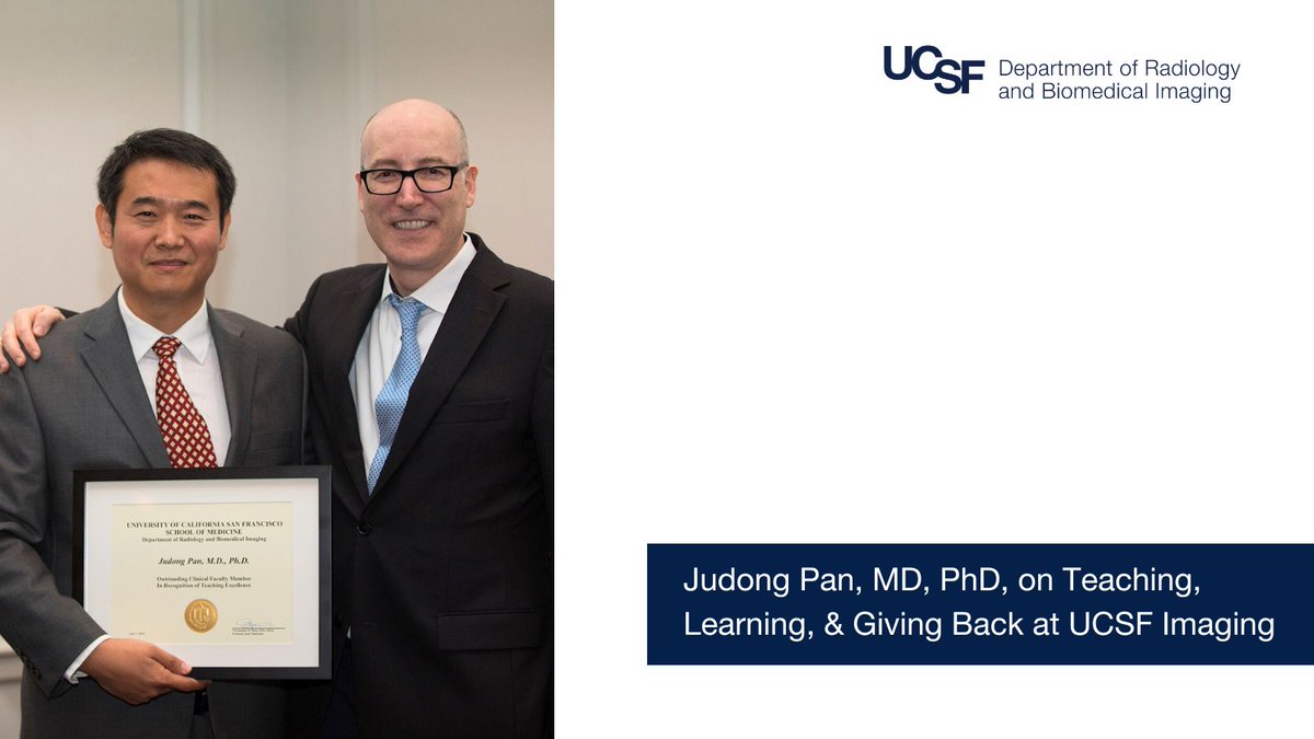 UCSF Imaging (@ucsfimaging) on Twitter photo From remote readouts during COVID to mentoring fellows through career decisions, Dr. JuDong Pan's volunteer role at <a href="/UCSFimaging/">UCSF Imaging</a> has evolved with the times, but his dedication hasn't changed. Read more about his volunteer journey: radiology.ucsf.edu/blog/judong-pa… #NationalVolunteerWeek From remote readouts during COVID to mentoring fellows through career decisions, Dr. JuDong Pan's volunteer role at <a href="/UCSFimaging/">UCSF Imaging</a> has evolved with the times, but his dedication hasn't changed. Read more about his volunteer journey: radiology.ucsf.edu/blog/judong-pa… #NationalVolunteerWeek