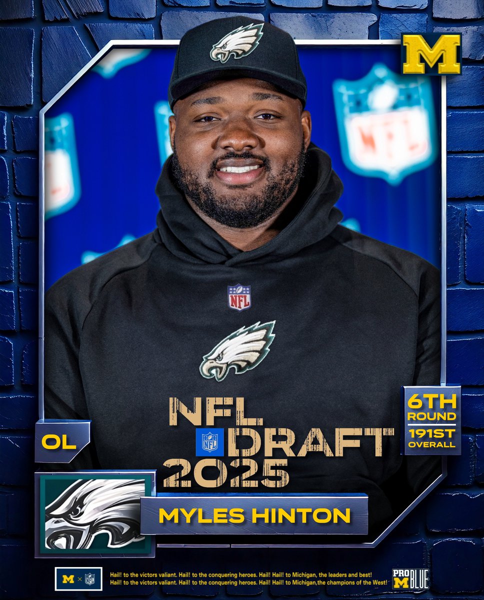 Michigan Football (@umichfootball) on Twitter photo .<a href="/myles_hint75/">Myles Hinton</a> is headed to the defending Super Bowl champs!
#ProBlue | myumi.ch/3RQRD .<a href="/myles_hint75/">Myles Hinton</a> is headed to the defending Super Bowl champs!
#ProBlue | myumi.ch/3RQRD
