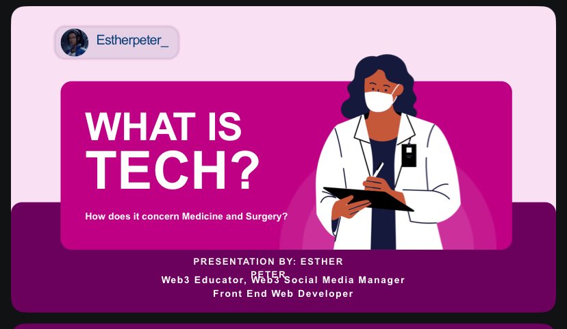 Estherpeter_'s tweet image. Today, I was live at Nigerian Medical Students Association to celebrate the International Day of Girls In ICT.

I spoke to UNIPORT and RSU Medical Students on 'what is Tech' and 'how to kickstart your Tech journey'