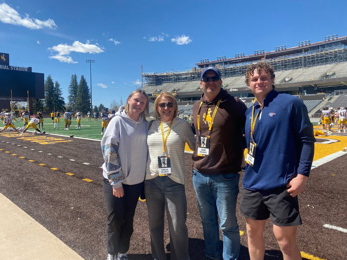 Landon Kalsbeck (@landonkalsbeck) on Twitter photo Always an incredible time <a href="/wyo_football/">Wyoming Cowboy Football</a> ! Thank you to the amazing staff for the hospitality! Go Pokes ‼️🤠
<a href="/JaySawvel/">Jay Sawvel</a> <a href="/CoachABohl/">Aaron Bohl</a> <a href="/CoachBHen/">Brian Hendricks</a> <a href="/JamoBrown_/">Jamison Brown</a> <a href="/WyoFBRecruiting/">Wyoming Football Recruiting</a> <a href="/DakotaRidgeFB/">DakotaRidgeFootball</a> <a href="/DRidgeCoachB1/">Jeremiah Behrendsen</a> <a href="/TeamFullGorilla/">Team Full Gorilla</a> <a href="/ProStarSports/">Paul Sheehy</a> Always an incredible time <a href="/wyo_football/">Wyoming Cowboy Football</a> ! Thank you to the amazing staff for the hospitality! Go Pokes ‼️🤠
<a href="/JaySawvel/">Jay Sawvel</a> <a href="/CoachABohl/">Aaron Bohl</a> <a href="/CoachBHen/">Brian Hendricks</a> <a href="/JamoBrown_/">Jamison Brown</a> <a href="/WyoFBRecruiting/">Wyoming Football Recruiting</a> <a href="/DakotaRidgeFB/">DakotaRidgeFootball</a> <a href="/DRidgeCoachB1/">Jeremiah Behrendsen</a> <a href="/TeamFullGorilla/">Team Full Gorilla</a> <a href="/ProStarSports/">Paul Sheehy</a>