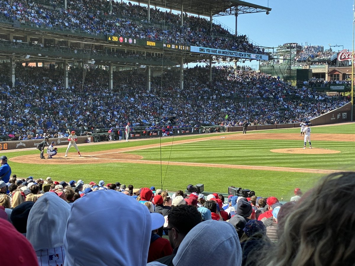 Pretty cool to see the hometown guy &amp; Roncalli Catholic grad <a href="/AlecBohm/">Alec Bohm</a> playing at Wrigley Field! #RollPride <a href="/RCHSPride/">Roncalli Catholic</a>