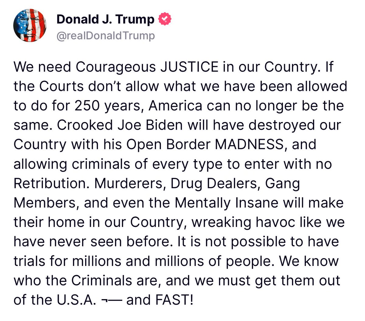 MAGAVoice's tweet photo. BREAKING 🚨 Donald Trump just EXPOSED every Corrupt Judge in America. Ignore all Activist Judges 

HOLD THE LINE 🔥 https://t.co/Oc0skf4nWD