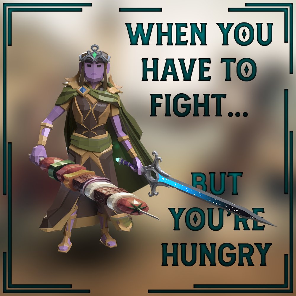 InoutboxGames's tweet photo. Fighting evil forces can be tiresome, and you might not have time to refill your energies between fights.

That's why we offer the Weirdly Big Vegetable and Meat Skewer™ at our tavern. It doubles as food on the go AND as a pike.

#QTEM #game #gaming #inoutbox #gamedev #indiedev https://t.co/ebZxK2habM