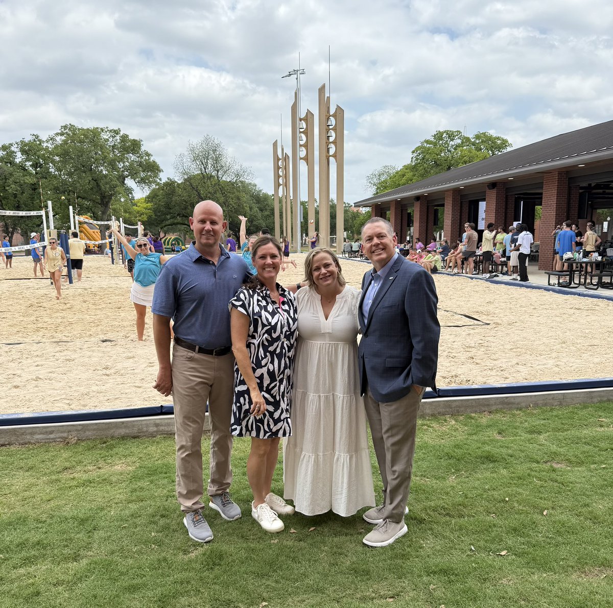 Great day on campus as we officially open and dedicate the Ben &amp; Bertha Mieth Pavilion and Woody &amp; Miki Martin Sand Volleyball Courts.  I’m excited about this space and grateful for all who made it possible!