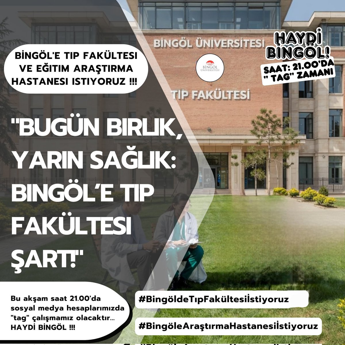 Cengiz Bayraktar (@mirzalicengiz) on Twitter photo Sağlıkta çevre illere olan bağımlılığı sona erdirecek olan Bingöl'e Tıp Fakültesi ve Eğitim Araştırma Hastanesi istiyoruz.
#BingoleTıpFakultesiİstiyoruz
#BingoleArastırmaHastanesi
<a href="/tcbestepe/">T.C. Cumhurbaşkanlığı</a>
<a href="/_cevdetyilmaz/">Cevdet Yılmaz</a>
<a href="/FeyziBerdibek1/">Feyzi Berdibek🇹🇷</a>
<a href="/Korkutata_Zeki/">Zeki Korkutata</a>
<a href="/saglikbakanligi/">T.C. Sağlık Bakanlığı</a> Sağlıkta çevre illere olan bağımlılığı sona erdirecek olan Bingöl'e Tıp Fakültesi ve Eğitim Araştırma Hastanesi istiyoruz.
#BingoleTıpFakultesiİstiyoruz
#BingoleArastırmaHastanesi
<a href="/tcbestepe/">T.C. Cumhurbaşkanlığı</a>
<a href="/_cevdetyilmaz/">Cevdet Yılmaz</a>
<a href="/FeyziBerdibek1/">Feyzi Berdibek🇹🇷</a>
<a href="/Korkutata_Zeki/">Zeki Korkutata</a>
<a href="/saglikbakanligi/">T.C. Sağlık Bakanlığı</a>