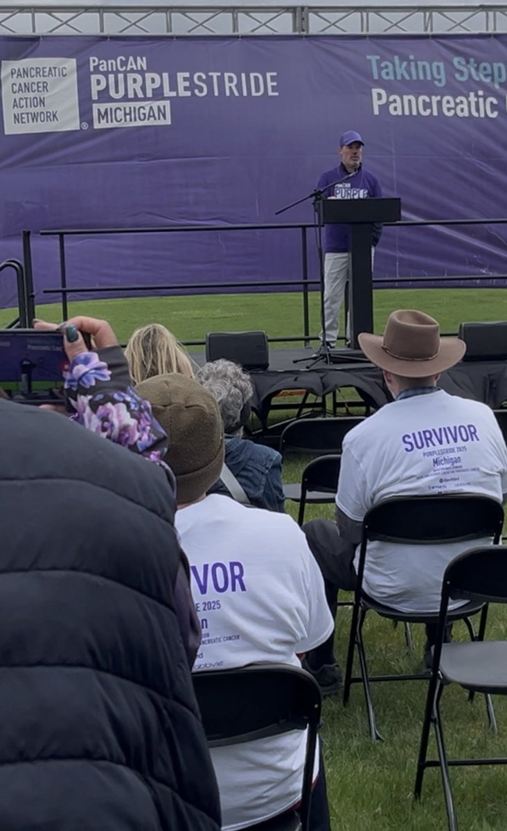 Rogel and Blondy Center for Pancreatic Cancer (@umichpancreas) on Twitter photo Inspirational words delivered during opening ceremonies from our Rogel and Blondy Center for Pancreatic Cancer, Co-Director, Dr. Timothy Frankel
#PanCANPurpleStride <a href="/UMRogelCancer/">U-M Rogel Cancer Center</a> <a href="/UMichSurgery/">Michigan Surgery</a> <a href="/PanCAN/">PanCAN</a> <a href="/timofran1/">timofran</a> Inspirational words delivered during opening ceremonies from our Rogel and Blondy Center for Pancreatic Cancer, Co-Director, Dr. Timothy Frankel
#PanCANPurpleStride <a href="/UMRogelCancer/">U-M Rogel Cancer Center</a> <a href="/UMichSurgery/">Michigan Surgery</a> <a href="/PanCAN/">PanCAN</a> <a href="/timofran1/">timofran</a>