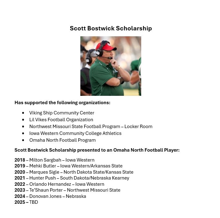 Scott Bostwick Scholarship Fund tweet media