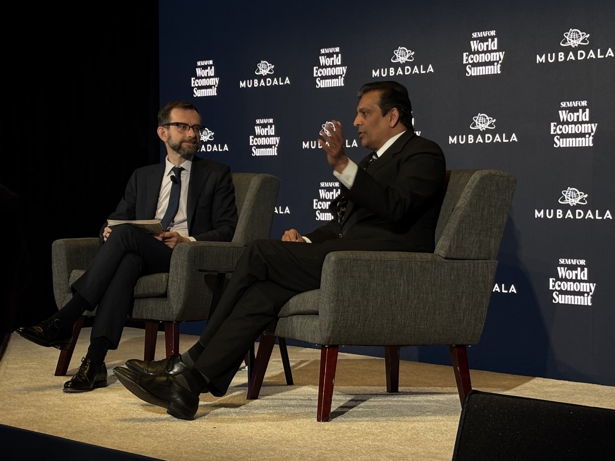 Insightful discussion <a href="/semafor/">Semafor</a>’s World Economy Summit in DC last week between <a href="/FedEx/">FedEx</a> President &amp; CEO Raj Subramaniam and Semafor’s <a href="/Edgecliffe/">A Edgecliffe-Johnson</a>.