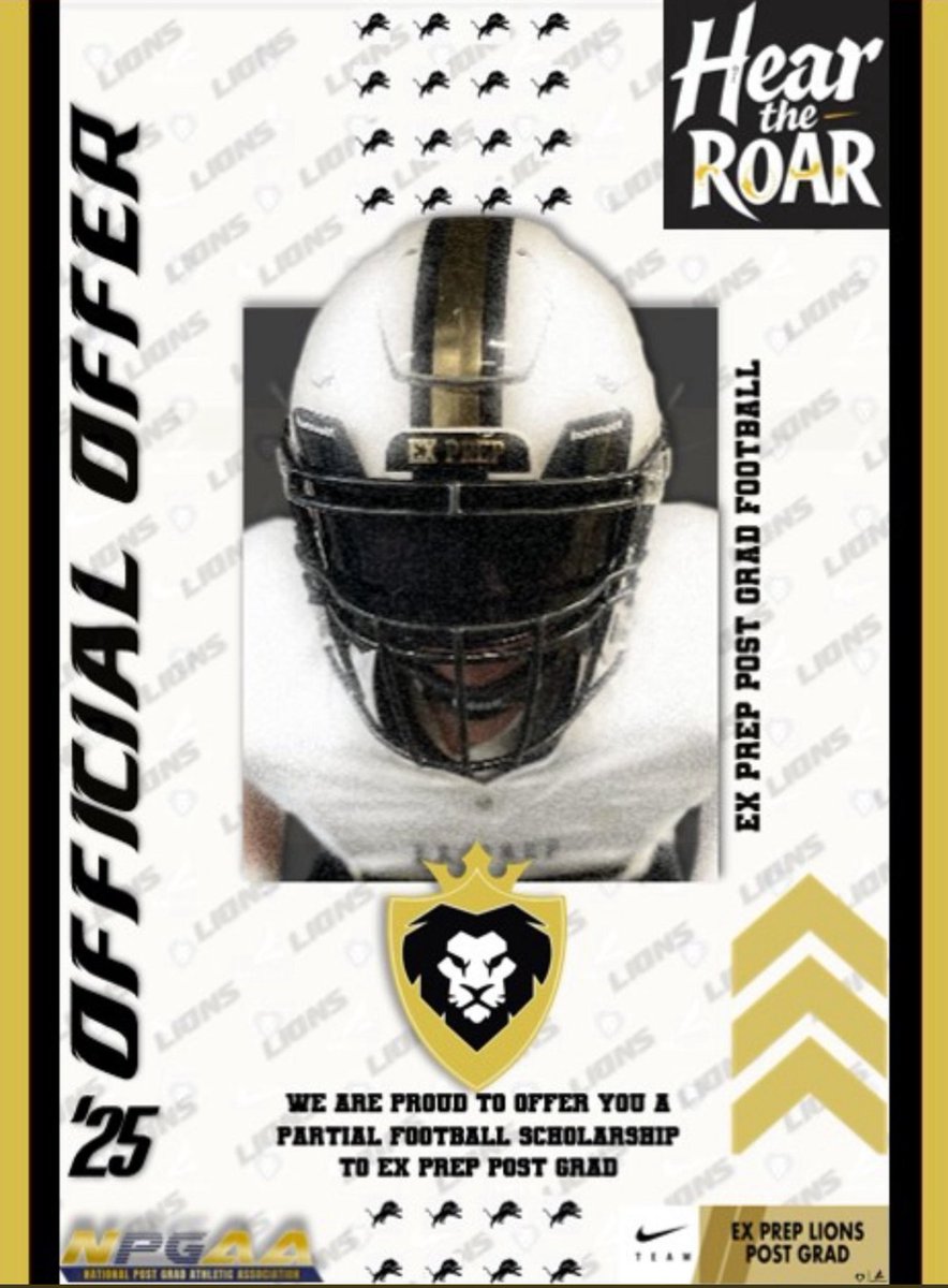 After having a talk with <a href="/CoachrunExprep/">Rickey Runion</a> I’m grateful to receive a offer from ex prep lions post grad!