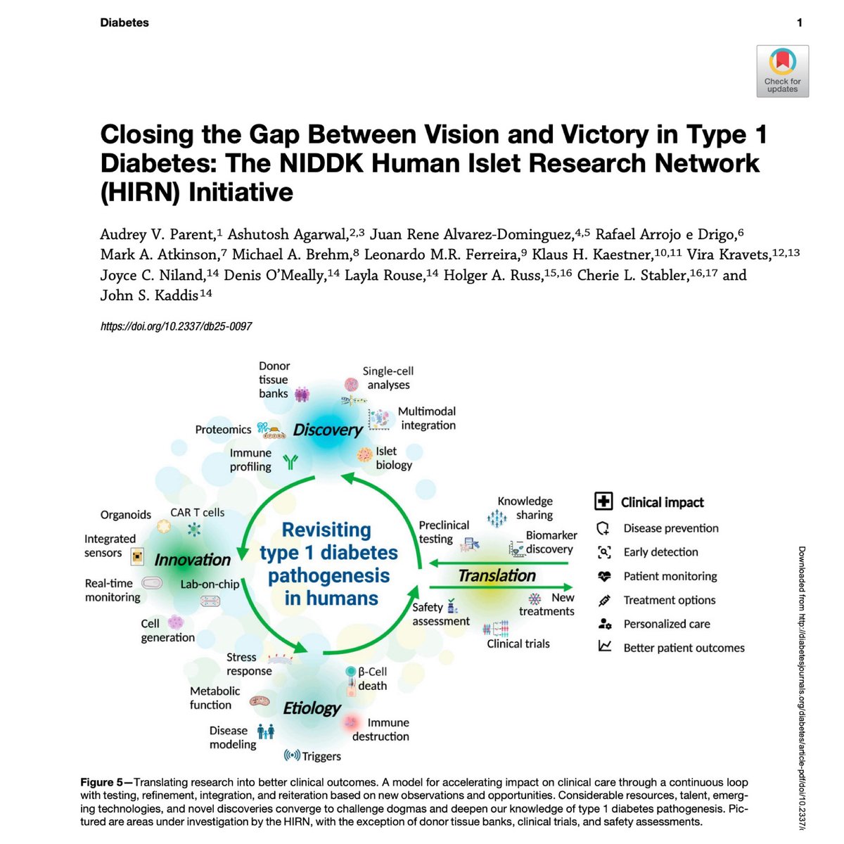 Ten years of Human Islet Research Network (HIRN) and 75 years of NIDDK! Super proud to be part of the HIRN family and this historical perspective and review article. We’re at a turning point in #T1D understanding and therapy development! #immunologymatters
diabetesjournals.org/diabetes/artic…