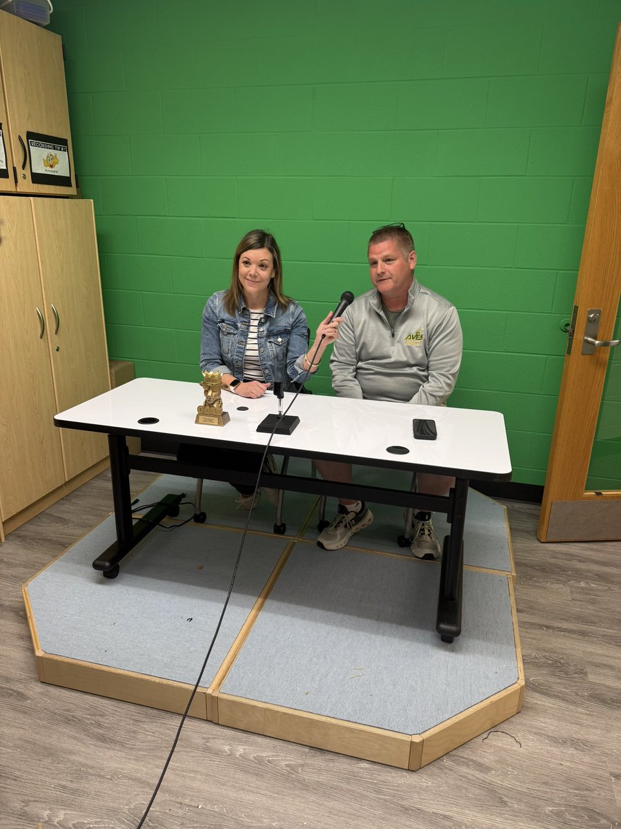 When your team announces the yearly dodgeball tournament on the morning announcements with a NEW 🐐trophy and new competition rules. Let the excitment begin! 🎉 #WeAreAviators💚💛✈️