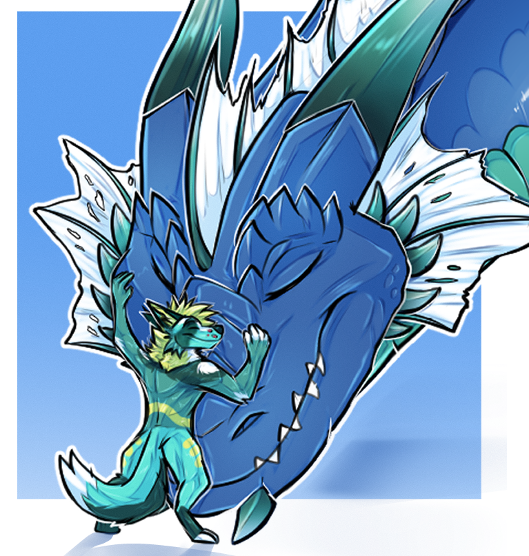 Dragons are large lizards that can swallow you and also express a desire to hug you~