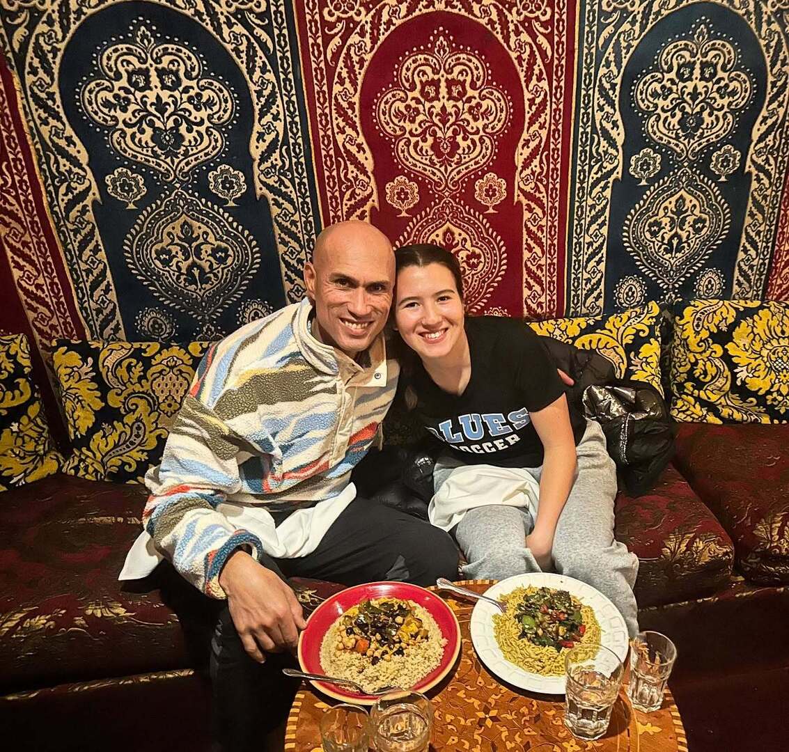 My darling Farah &amp; I enjoying some Moroccan food together at <a href="/marrakesh/">Love this city</a>.pdx. My father moved to the USA from #Morocco 🇲🇦 in the 1970’s, &amp; I’m excited to take her there for the real experience — hopefully soon! instagr.am/p/DI7HgzyTwIF/