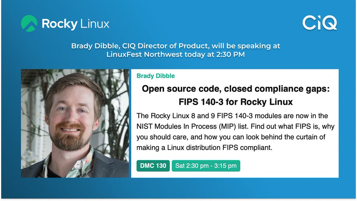 CtrlIQ's tweet image. Are you at LinuxFest Northwest today? Learn about FIPS 140-3 for Rocky Linux!
#LFNW25 #RockyLinux #FIPS #OpenSource #linuxfestnw