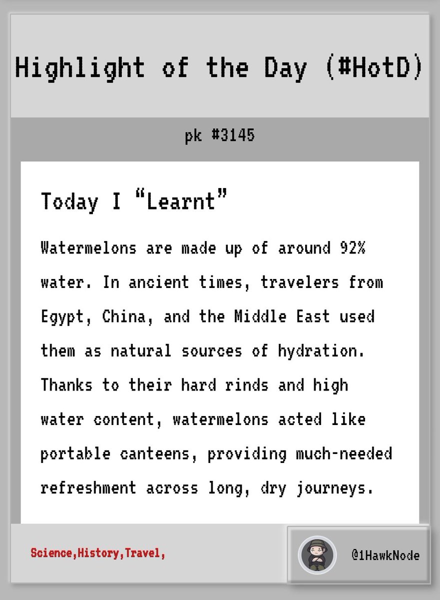 learnpool_fun's tweet photo. ๐ฆ Highlight of the Day (#HotD) - 81
Congrats to @1HawkNode for winning todayโs #HotD!
Is their submission verifiable?
Is it accurate?
Know something worth sharing?
Submit on the pk platform to generate a #LearnNFT on @Solana and stand a chance to earn $LEARN tokens.
