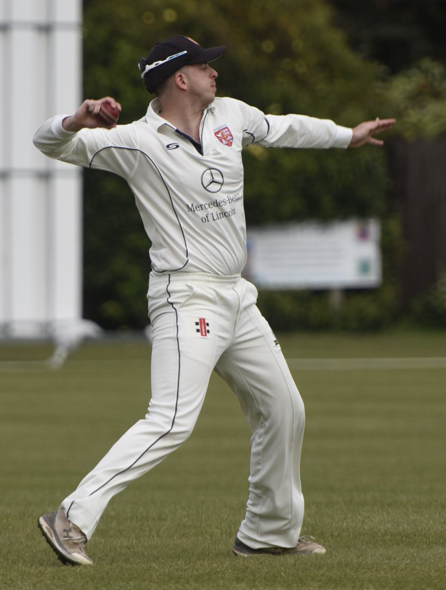 Ben Ward in action for Nettleham in the season's opening fixture at Lindum. More photos have been posted on my Facebook page.