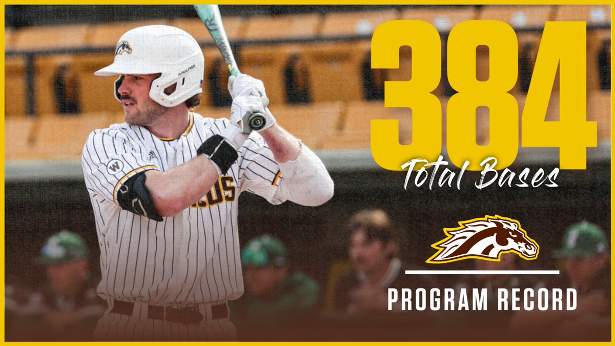 With his 6th inning RBI single, <a href="/DylanNevar/">Dylan Nevar</a> has just broken Western Michigan's career record for total bases!

#BroncosReign