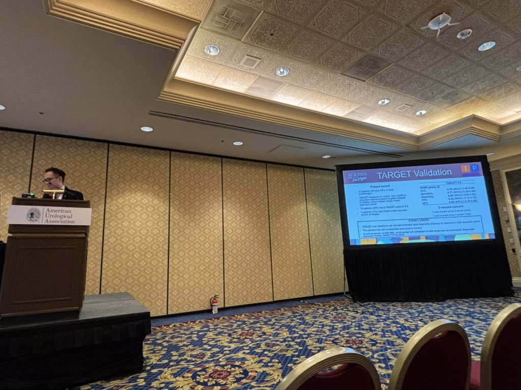 Imperial Prostate (@ip_london) on Twitter photo Last, <a href="/AJWLight/">Alexander Light</a> presents preliminary validation data on the #TARGET scoring system - good specificity and NPV for detecting GG2+ in-field disease
Watch this space for our definitive multi centre validation study! #AUA25 Last, <a href="/AJWLight/">Alexander Light</a> presents preliminary validation data on the #TARGET scoring system - good specificity and NPV for detecting GG2+ in-field disease
Watch this space for our definitive multi centre validation study! #AUA25
