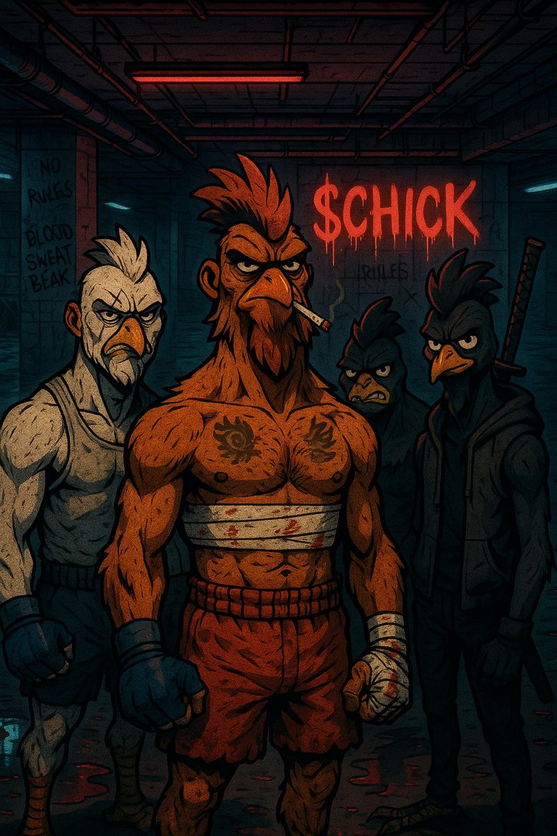 In the arena, only the strongest survive. 🥊🐔
$CHICK will do anything to reign.
No rules. Just blood, sweat... and kisses.
