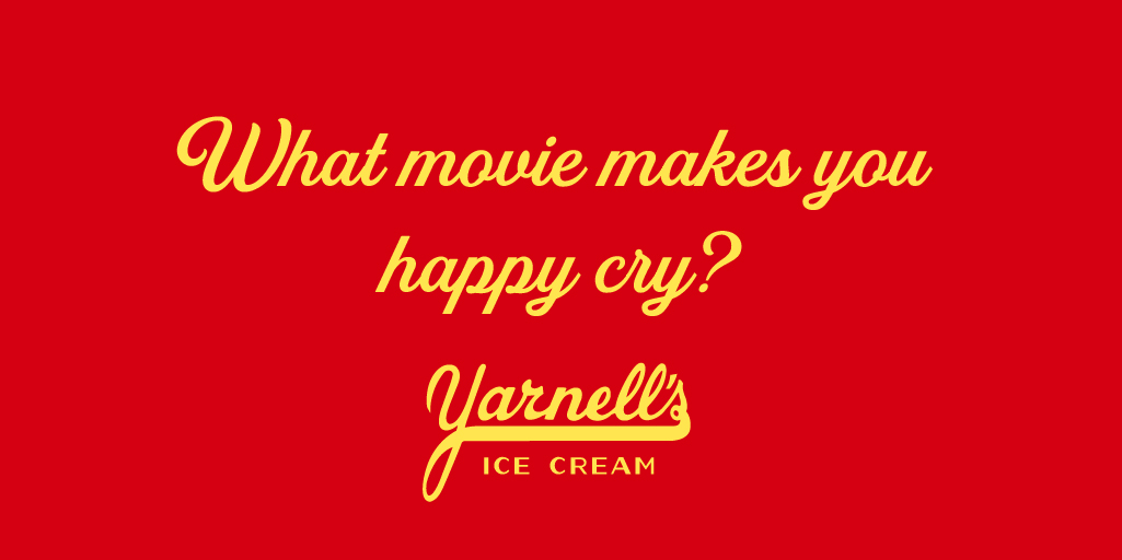 Grab the Kleenex! What movie wrecks your mascara in the best way??

#icecream #yarnells #yarnellsicecream  #desserts