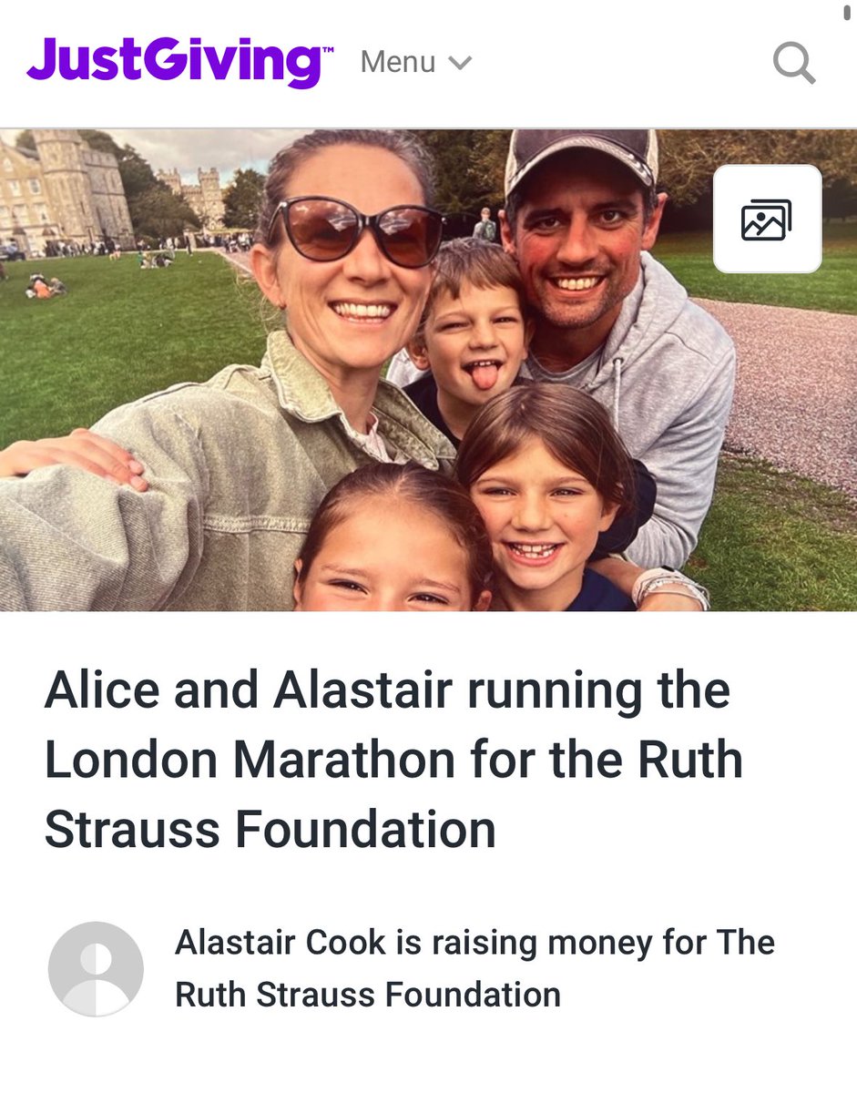 Looking forward to supporting these two tomorrow - with the work I do I know how important charities like the ⁦<a href="/RuthStraussFdn/">Ruth Strauss Foundation</a>⁩ are. Any sponsorship is very welcome justgiving.com/page/alastaira…