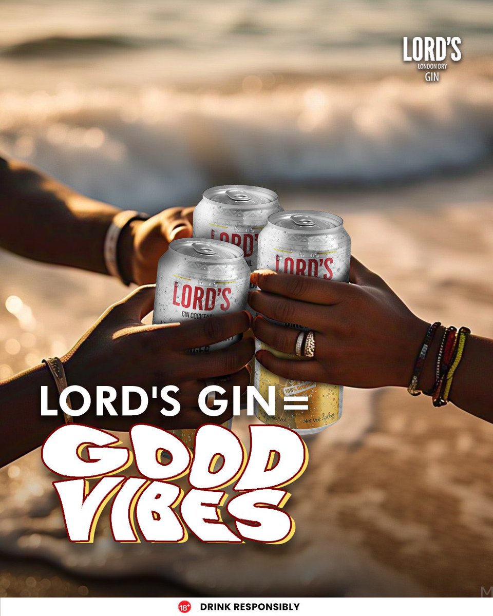 Weeekend means only good vibes.! Ready to raise a can to great days and even greater company? Cheers, everyone! 🥂 
#LordsGin  #LordsGinCocktail #WeeekendVibes #Weeekend