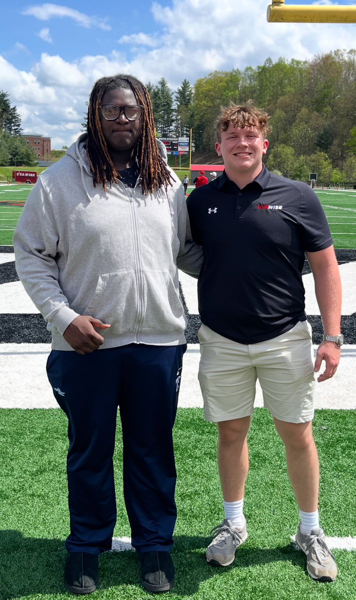 It was great to make my first visit to <a href="/UVAWiseCavsFB/">UVA Wise Football</a> as an official CAV !  It was great talking to special teams coordinator <a href="/Coach_Mick7/">Jackson McFarlane</a>, Chief of Staff Coach Robbin’s, and meeting my kicker Noah <a href="/np_7777/">Noah Perrin</a>.  The journey begins for me and my <a href="/JCJetsFootball/">James Clemens Jets Fb</a> brother