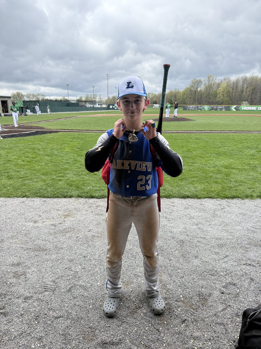 Lakeviewbaseb's tweet image. The Bulldogs win 7-0 over West Branch. Nic Aho is your big dawg going 7 IP, allowing only 1 hit, 6 Ks, and 0 ER. He was also 2-3 with 2 runs and a SB. Gough had 2 hits and 2 RBIs. Cash had 2 hits and an RBI. Lantz and Doran with a hit and RBI. Toot and Shaker also with hits.