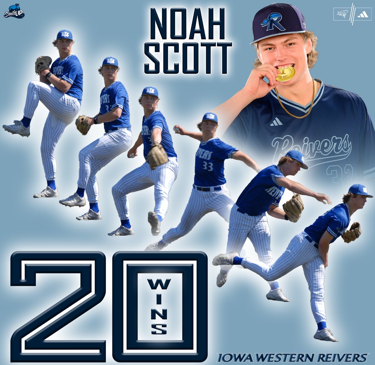 Iowa Western Reivers Baseball (@reiverbaseball) on Twitter photo After winning his 20th career game, Noah Scott has passed Kirk Clark and Jake Thompson for the most career wins in program history!!!
#SailsUp🏴☠️ | <a href="/GoReivers/">Iowa Western Reivers</a> After winning his 20th career game, Noah Scott has passed Kirk Clark and Jake Thompson for the most career wins in program history!!!
#SailsUp🏴☠️ | <a href="/GoReivers/">Iowa Western Reivers</a>