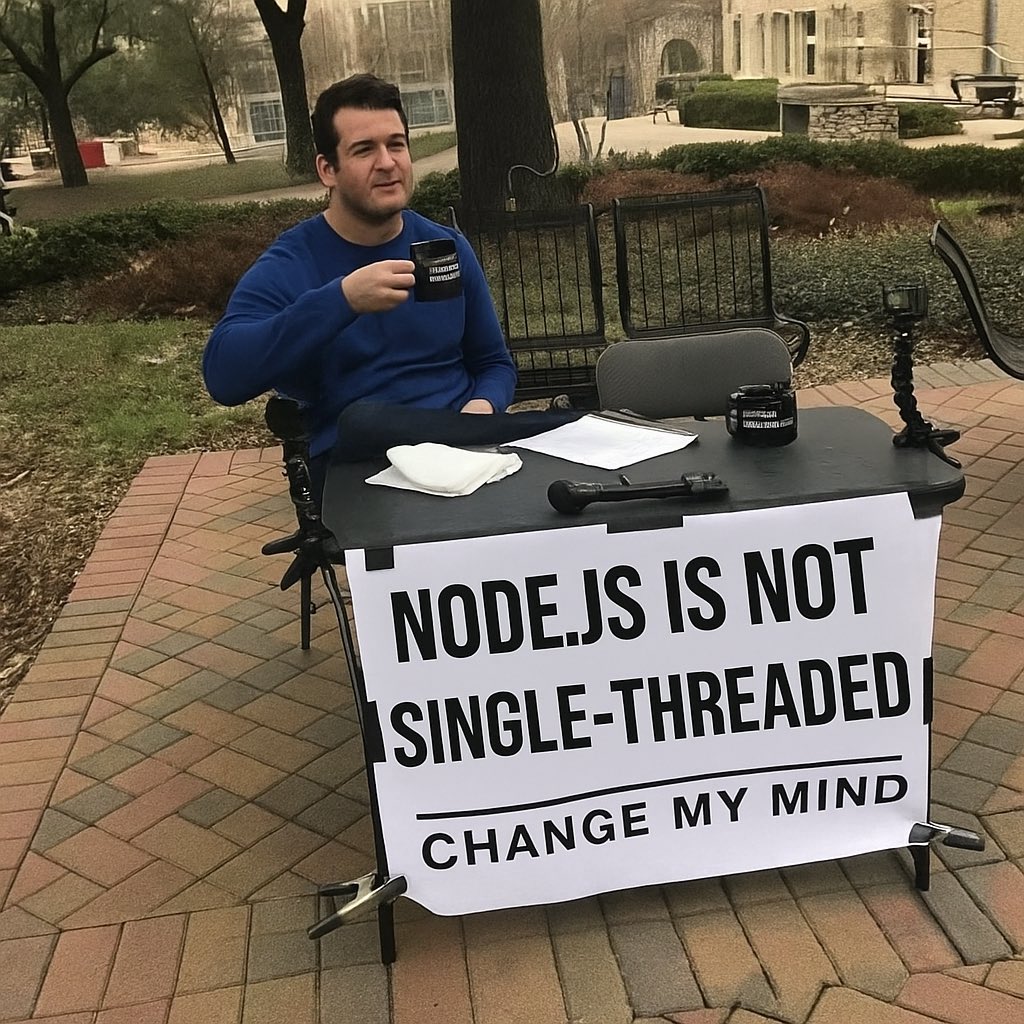 Let me tell you a secret, Node.js is not fully single-threaded.