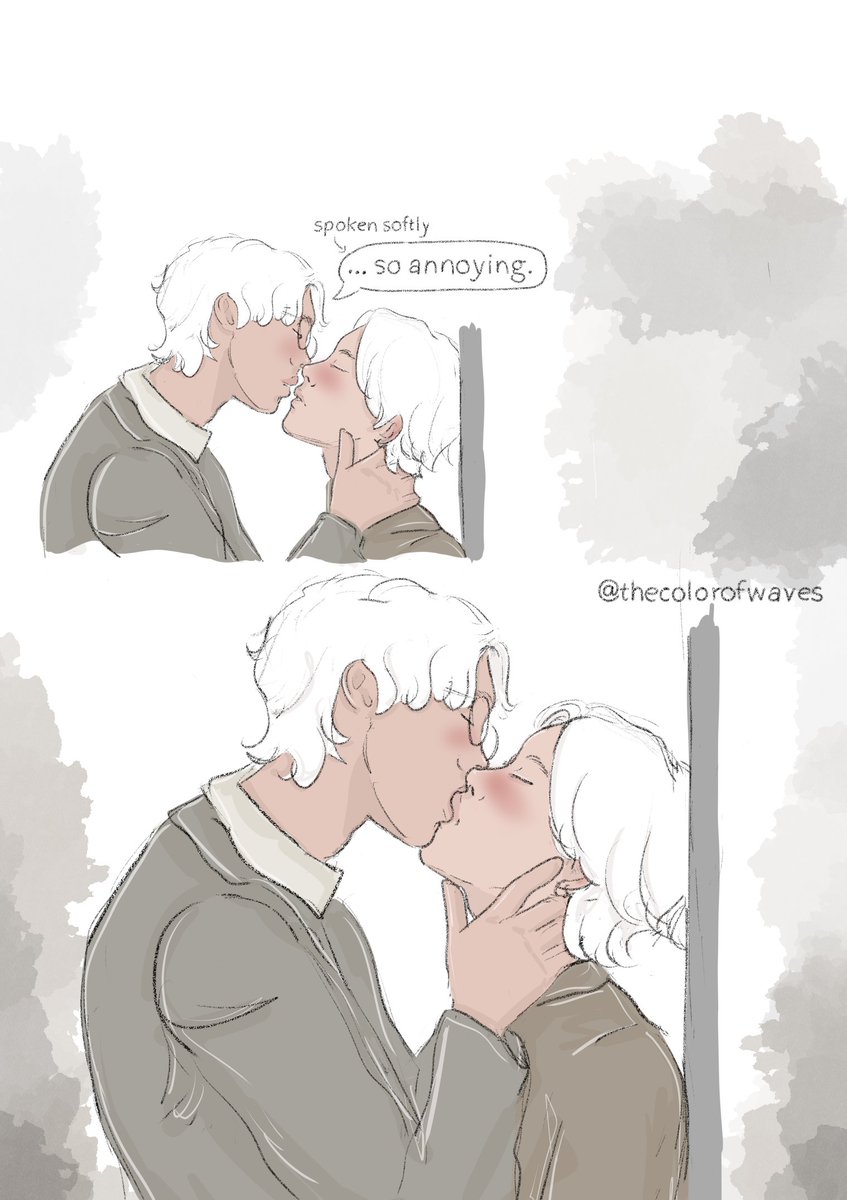 My Namgis first kiss. 🥺 It’s been almost 3 years since I've drawn this. Au Joonie and Yoongles came a long way. 🥺🩷