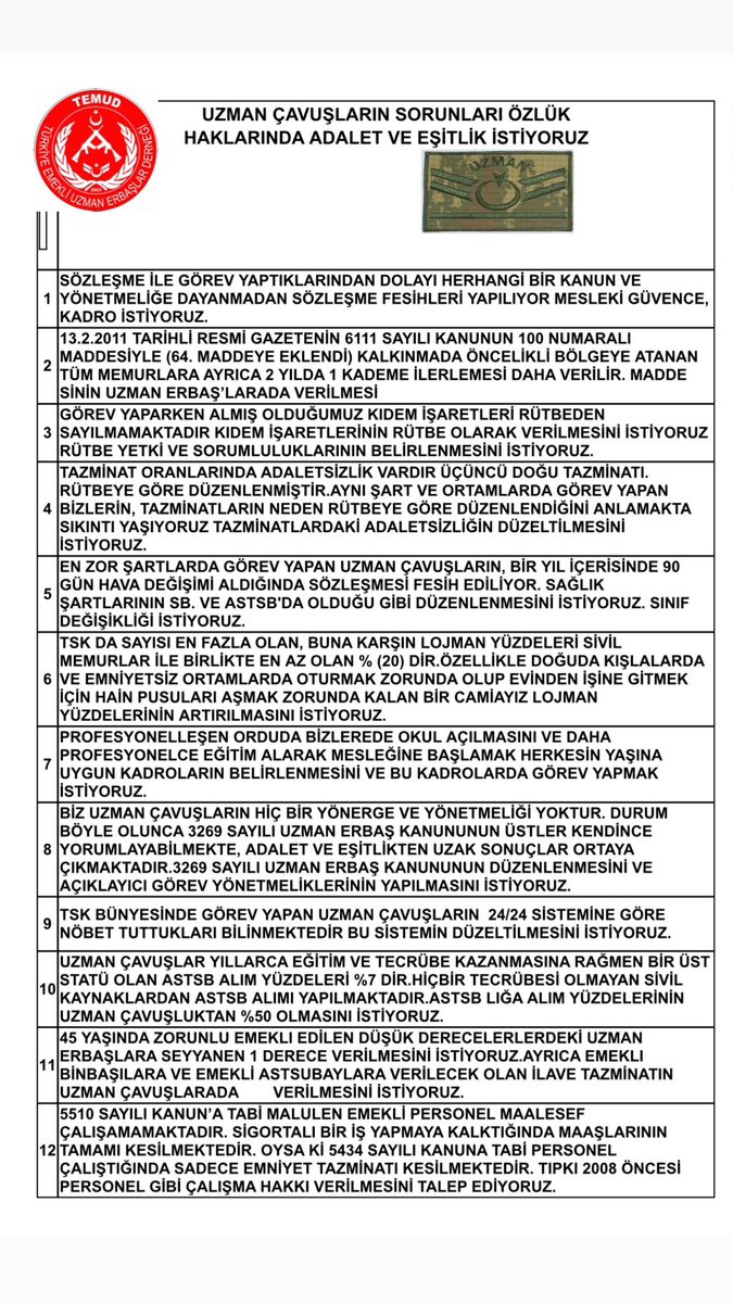 Türkiye Gündeminde Kahraman #UzmanÇavuş’lar var.
Mücadelede #UzmanÇavuş’lar var
Terörle mücadelede #UzmanÇavuş’lar var.
Afette,Selde,çığda,Depremde,Arama-Kurtarmada #UzmanÇavuş var.
Yurtdışında devleti temsil ederken mazlumun yanında #UzmanÇavuş var
Görev verilen her yerde