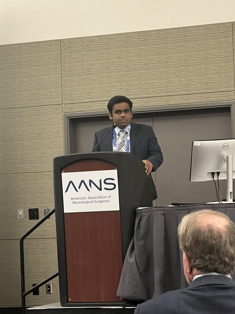 Amazing experience presenting QOD from the VUMC spine outcomes lab (PI <a href="/ScottZuck/">Scott Zuckerman, MD, MPH</a>) with Harsh Jain our talented postdoctoral spine fellow!