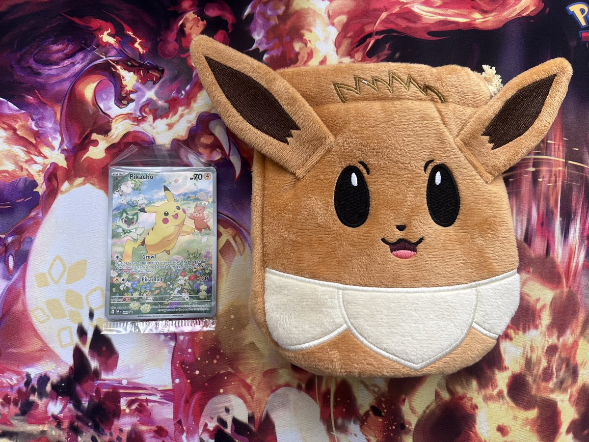 GIVEAWAY 🚨 
I’m giving away this eevee pouch and pikachu promo to a lucky follower!

HOW TO ENTER
1. Like and retweet this post
2. Follow me
3. Tell me your favorite pokemon 

Winner announced 5/3