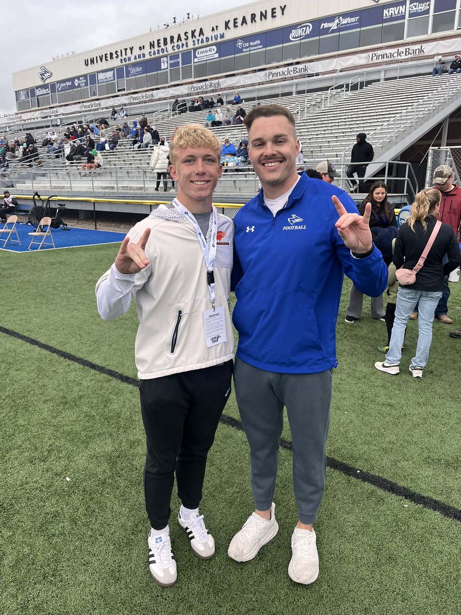 Cody Wright (@codyawright07) on Twitter photo Had an amazing Junior Day visit in Kearney today! Thank you @Coach_TMunson for the invitation, can’t wait to come up this summer!!
<a href="/ChaosTempo/">Tim Schaffner</a> <a href="/UNK_Football/">UNK Football</a> <a href="/CoachRHeld/">Ryan Held</a> <a href="/Coach_Mosier/">Ryan Mosier</a> Had an amazing Junior Day visit in Kearney today! Thank you @Coach_TMunson for the invitation, can’t wait to come up this summer!!
<a href="/ChaosTempo/">Tim Schaffner</a> <a href="/UNK_Football/">UNK Football</a> <a href="/CoachRHeld/">Ryan Held</a> <a href="/Coach_Mosier/">Ryan Mosier</a>