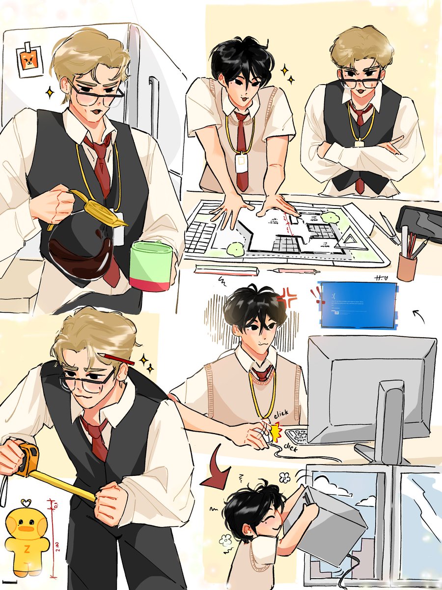 i2bbangiz's tweet image. bbangiz office workers au - construction edition
#ZB1fanart