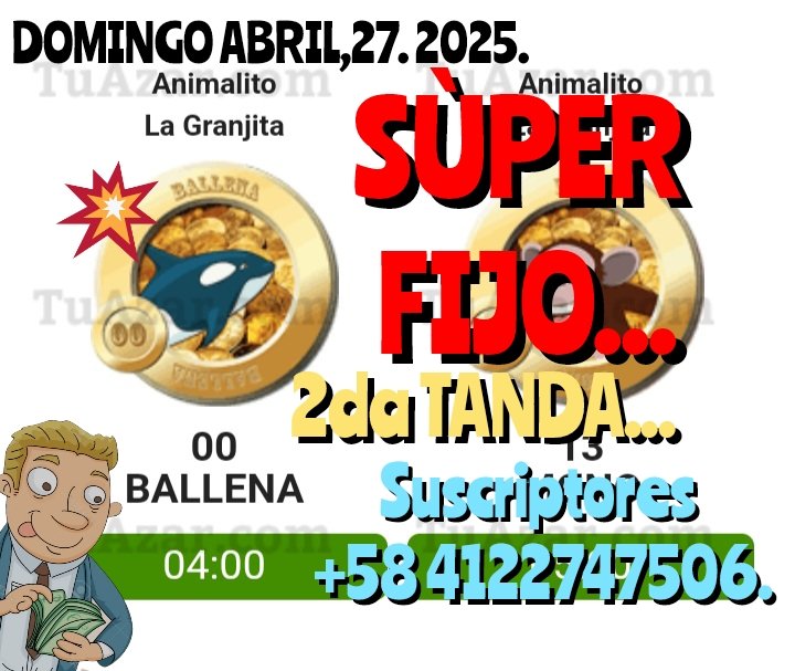 lotohipico's tweet photo. SΓPER FIJO ...βοΈ
2da TANDA DE #SORTEOS A NUESTROS SUSCRIPTORES CON LA "SΓPER FIJA DE π΄ 00-BALLENA πππ
WhatsApp. A suscribirse!!πͺ
+58 4122747506...
#ANIMALITOS #TRIPLES #LOTERIA #Venezuela #LOTTOACTIVO #lagranjita #Zulia #ChanceΒ #Caracasleon #Tripleleon #TripleZulia https://t.co/F2d8SJOxc7