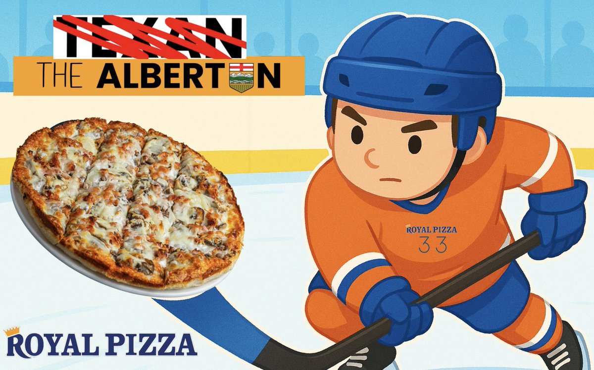 In honour of our home team making the 2025 playoffs, we’re temporarily renaming on of our boldest pizzas. The Texan is now officially The Albertan! 

Show your Albertan playoff spirit by indulging in a big bite of ranch dressing, beef, onions, mushrooms &amp; bacon, the Albertan way.