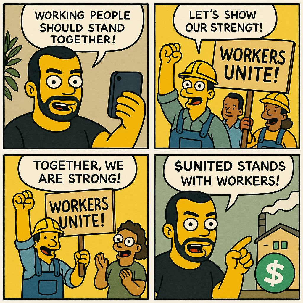 1unitedworker's tweet photo. I know #ChatGPT misspelled strength but the post will live on.
#Pumpfun Cabal where you guys at? Workers & defend needs to be $UNITED also
#WorkersUnited
#CryptoForWorkers #Solana
#CryptoCommunity #DeFi #PassiveIncome #SolanaNFTs
#FinancialFreedom #WorkAndEarn $RETIRE $401k https://t.co/TC7rI7quuC