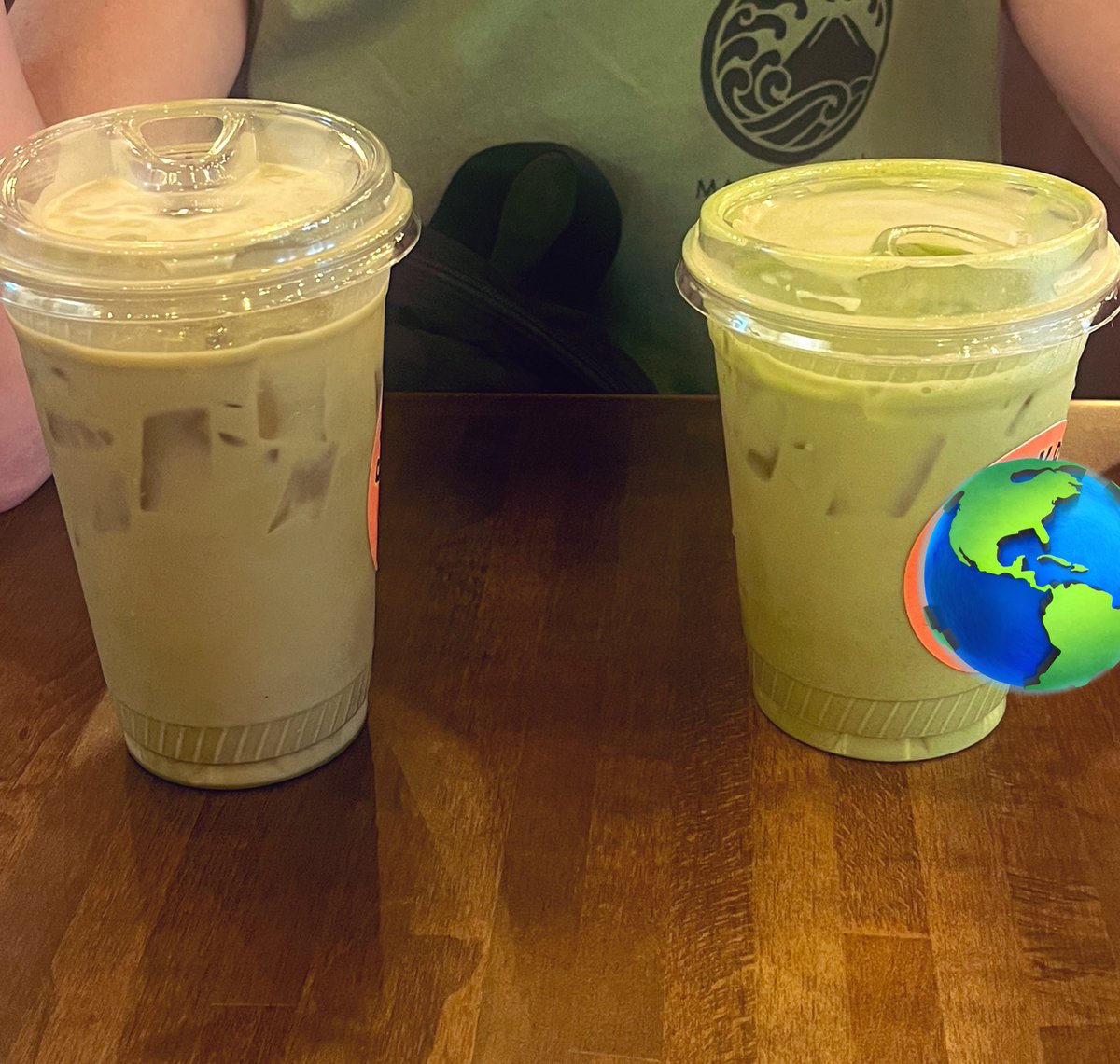 bobaIvr's tweet photo. matcha earl grey &amp; matcha oat milk latte https://t.co/yETcAeNRHf