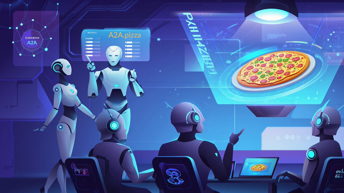 RavePit_Com's tweet photo. A2A pizza...thousands of autonomous agents ordering pizza at the speed of light. Will the logistics cope?
It's frightening that Google is just in the infancy of adding value across the globe.
#googlea2a #newjob #jobloss #a2aprotocol #earningreport https://t.co/24s6HKrORT