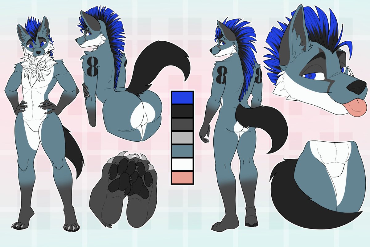 🐶✨️Star✨️🏳️🌈 (@staradder8) on Twitter photo I got a new ref sheet and I love it.
Getting very excited for the summer and warm weather and fur cons! I got a new ref sheet and I love it.
Getting very excited for the summer and warm weather and fur cons!
