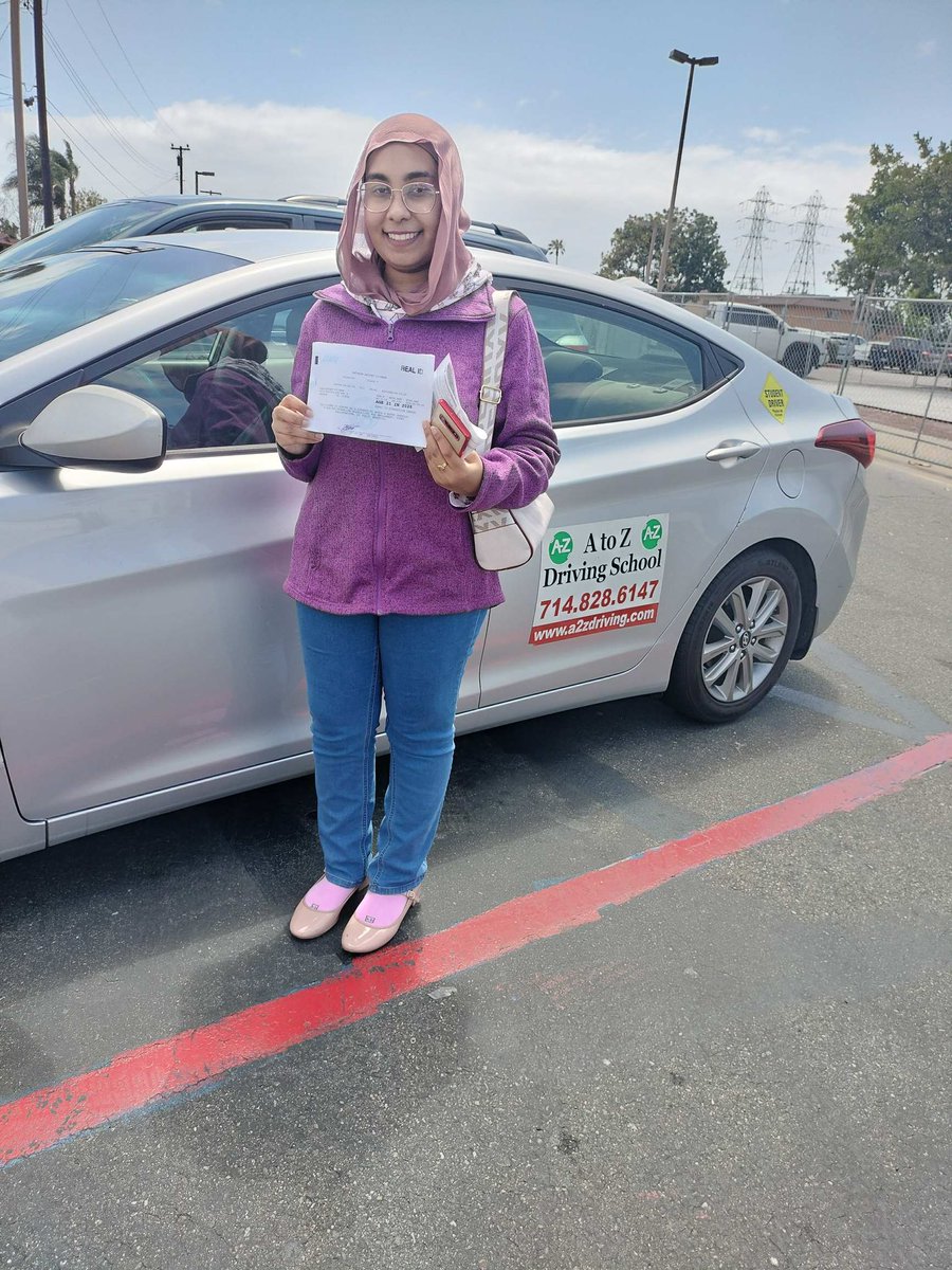 atozdriving1's tweet image. Rana did such an amazing job preparing for her DMV road test. She now has the keys to her driving independence! 🚘 
Congratulations! 🥳🎉🎊
714-828-6147
a2zdriving.com
#drivetest #driverslicense #drivingschool #drivinginstructor #driversed #drive #driver #teendriver
